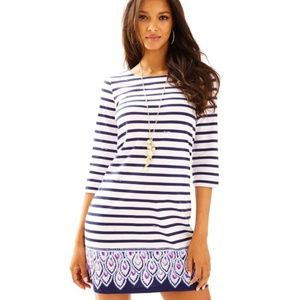 Lilly Pulitzer Bay Dress Serene Stripe Engineered